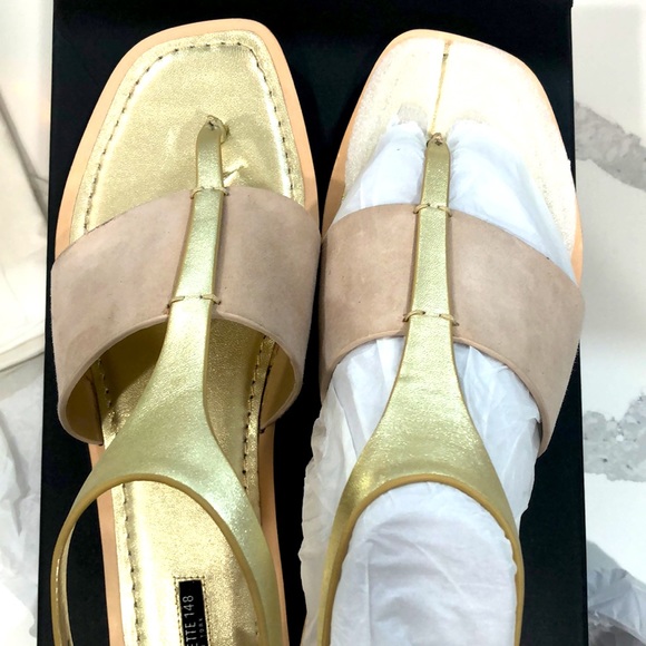 NWB LAFAYETTE 148 GOLD SANDALS SZ 11